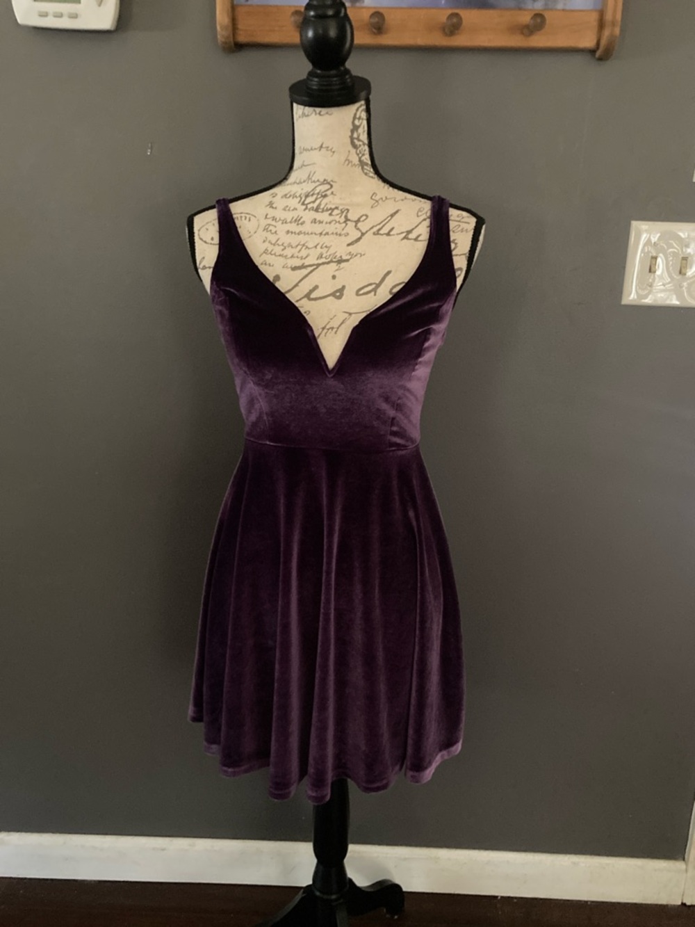 Urban Outfitters sexy purple velvet dress new with tags vneck